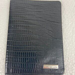 Neri Karra Passport Case Textured Leather Black